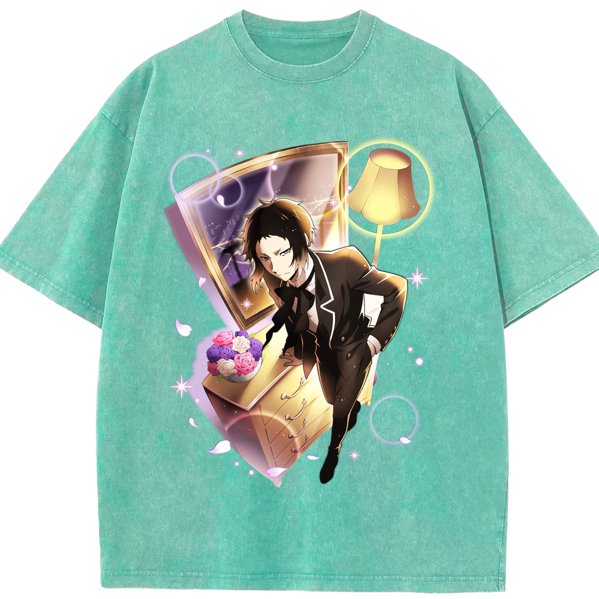 （画像用） 文豪ストレイドッグス Bungo Stray Dogs 綿100% ヴィンテージ風 半袖Tシャツ（フロントプリント）